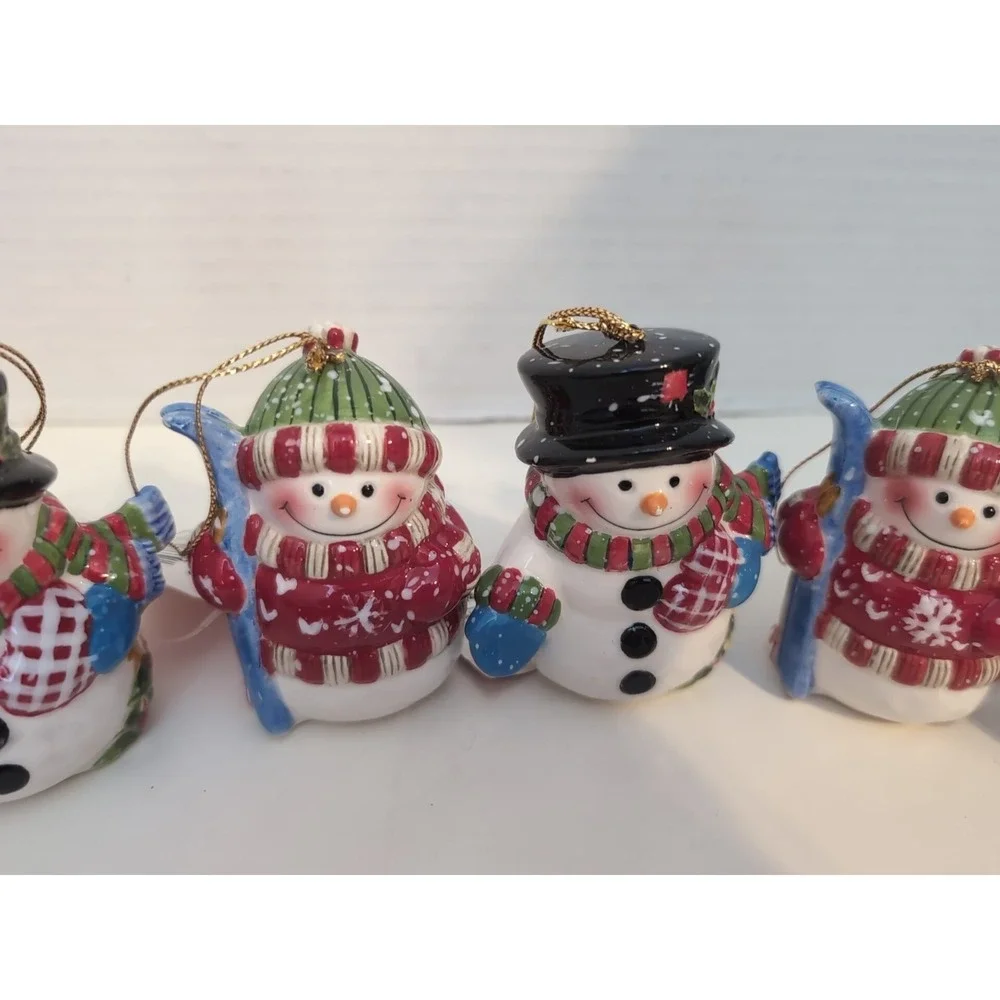 Burton + Burton 6 Ceramic Snowman‎ Ornaments